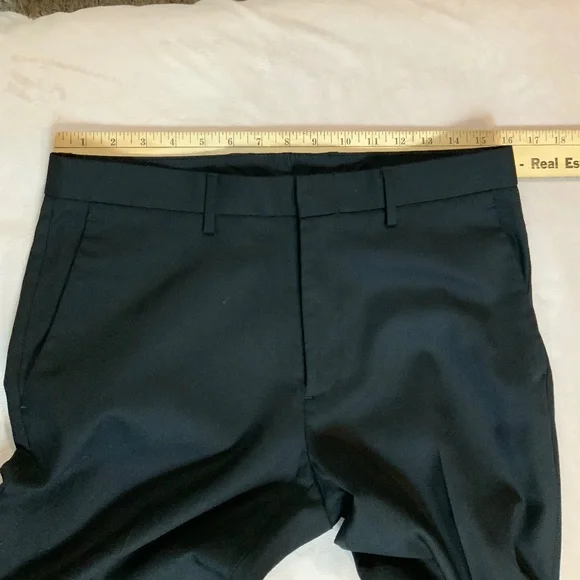 JCrew Black 30 32 Slim Bowery Four Seasons Wool Dress Pants ‘Minimalist Normcore - Picture 5 of 8